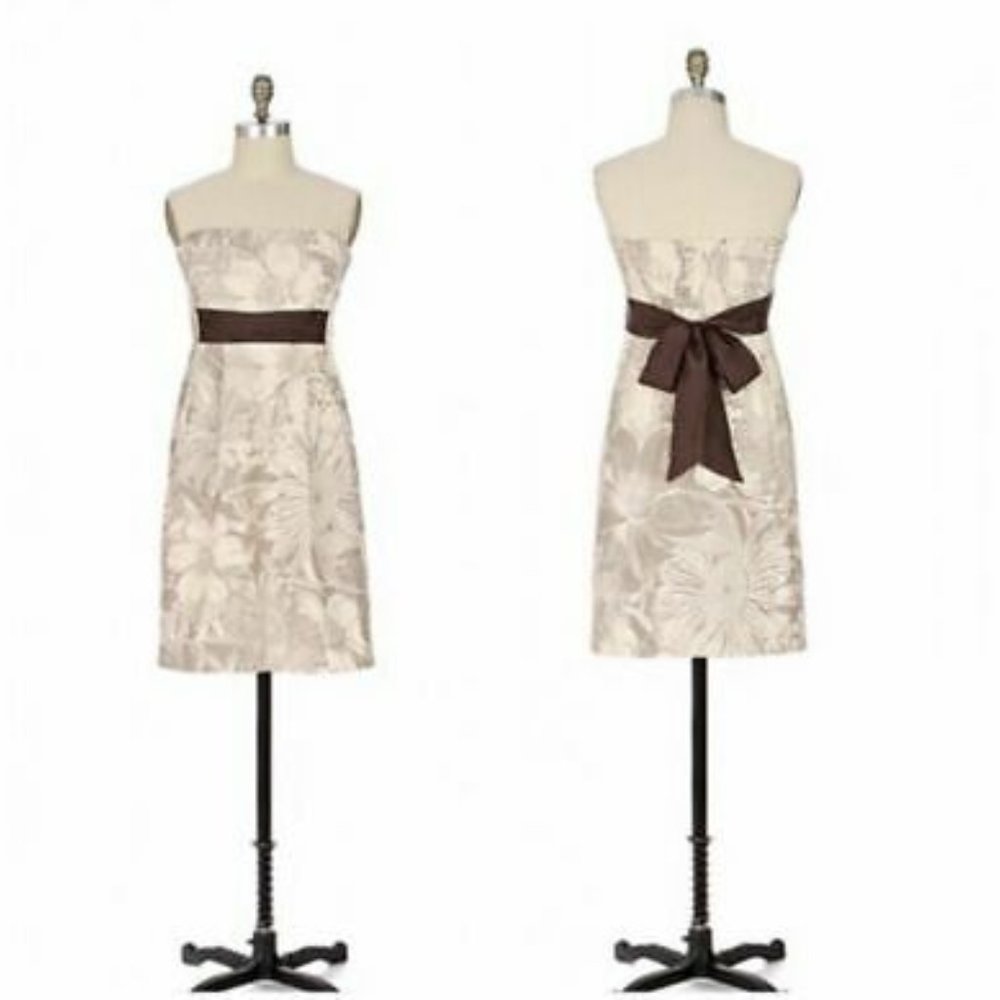 Anthropologie - Maeve- Floral, strapless dress